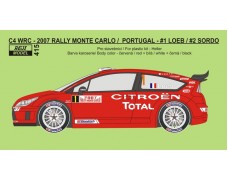 Decal – Citroen C4 WRC - Monte Carlo / Portugal 2007 - #1 Loeb / #2 Sordo 1/24